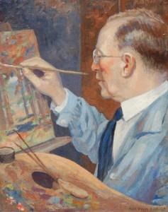 Mark Dixon Dodd, 1929. Self Portrait. Oil on canvas, 15 and 1/2 by 19 1/2 inches. 