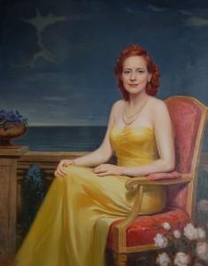 F. C. von Hausen. The Lady With Red Hair, oil on canvas, 40 by 50 inches. 