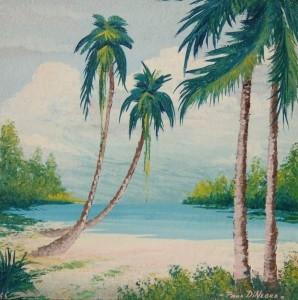 Paul DiNegro, Key West. Oil on board, 10 by 10 ¼ inches.