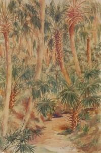 Laura Woodward, Palm Beach. Watercolor, 1919, 12 by 18 inches. Signed lower right, LW. 